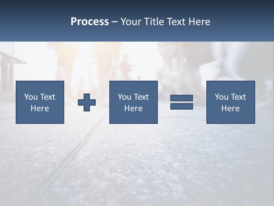 A Group Of People Walking Down A Sidewalk PowerPoint Template