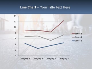 A Group Of People Walking Down A Sidewalk PowerPoint Template