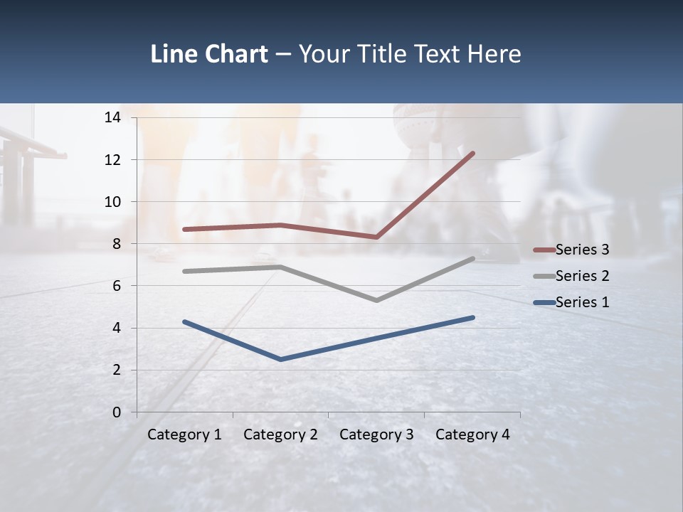 A Group Of People Walking Down A Sidewalk PowerPoint Template