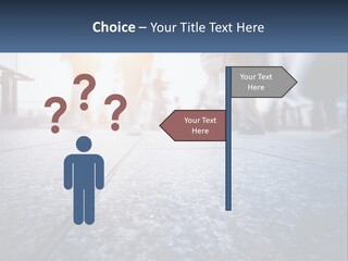 A Group Of People Walking Down A Sidewalk PowerPoint Template