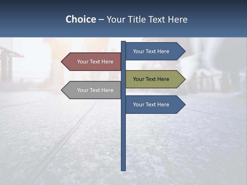 A Group Of People Walking Down A Sidewalk PowerPoint Template