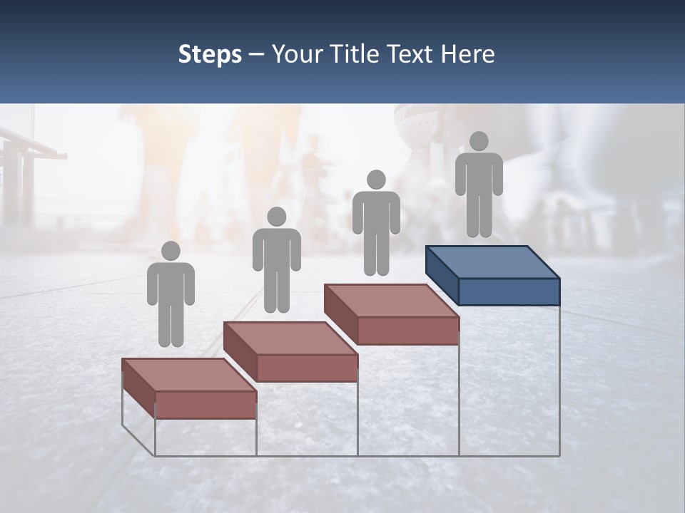 A Group Of People Walking Down A Sidewalk PowerPoint Template