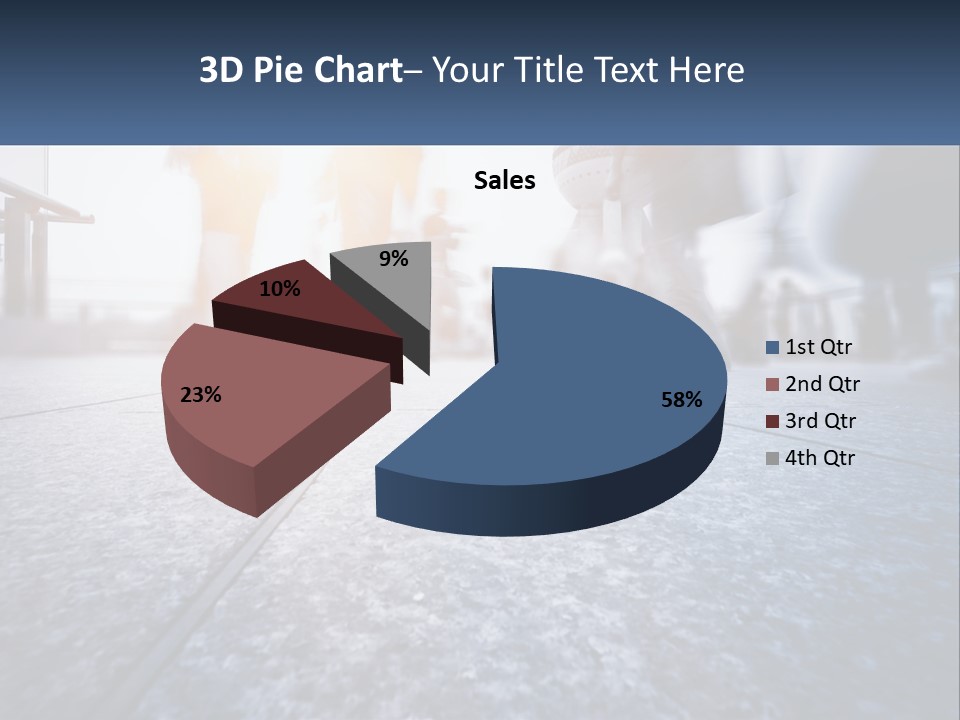 A Group Of People Walking Down A Sidewalk PowerPoint Template