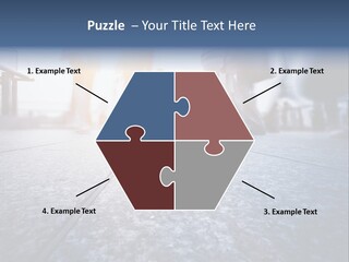 A Group Of People Walking Down A Sidewalk PowerPoint Template