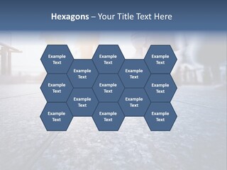 A Group Of People Walking Down A Sidewalk PowerPoint Template