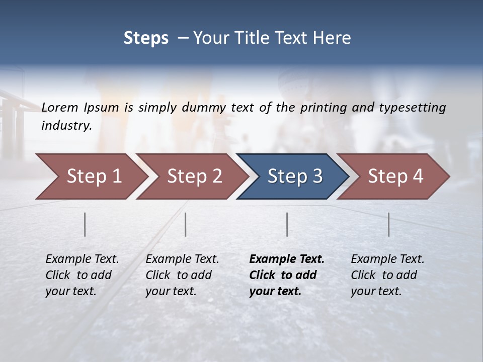 A Group Of People Walking Down A Sidewalk PowerPoint Template