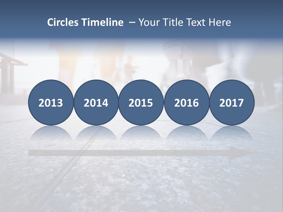 A Group Of People Walking Down A Sidewalk PowerPoint Template