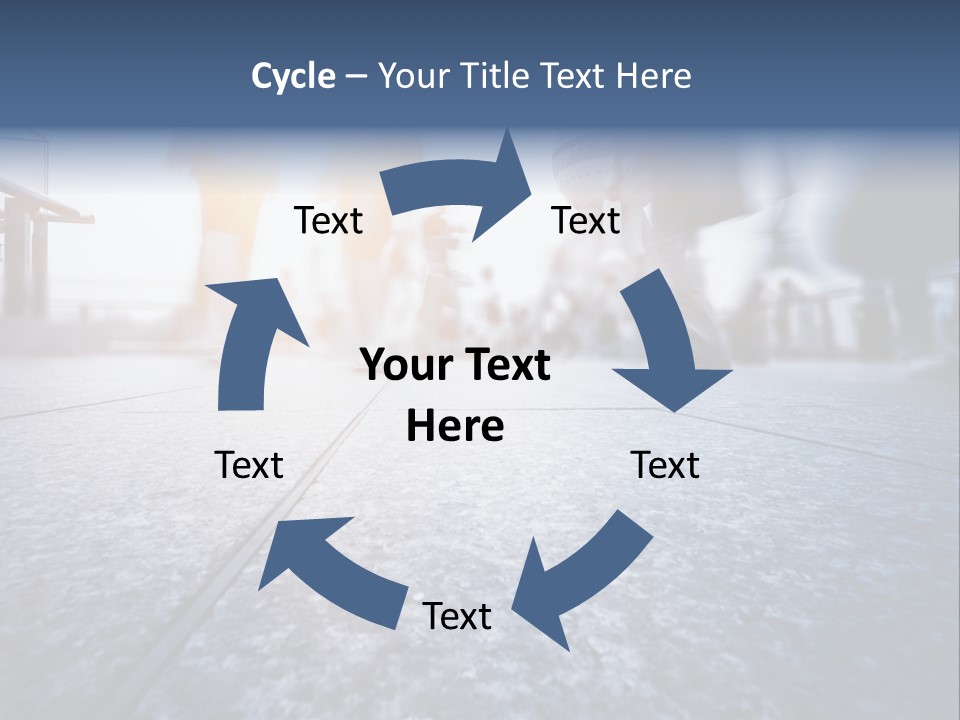 A Group Of People Walking Down A Sidewalk PowerPoint Template