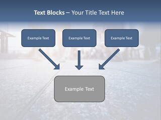 A Group Of People Walking Down A Sidewalk PowerPoint Template