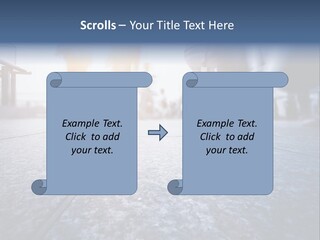 A Group Of People Walking Down A Sidewalk PowerPoint Template