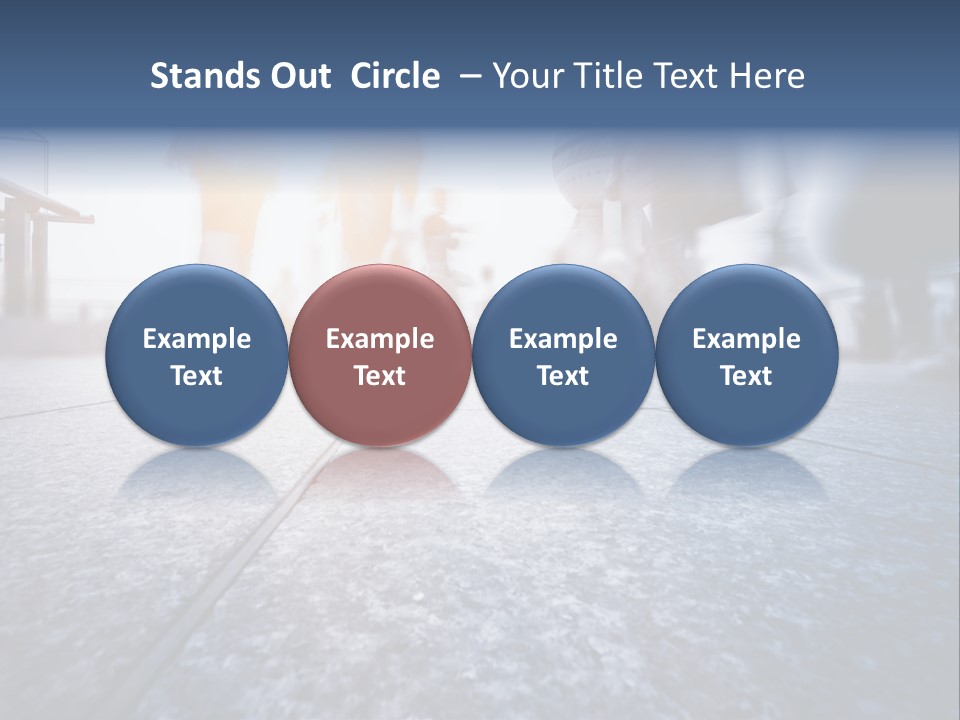 A Group Of People Walking Down A Sidewalk PowerPoint Template