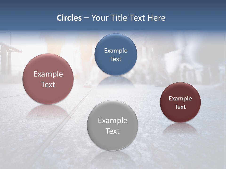 A Group Of People Walking Down A Sidewalk PowerPoint Template