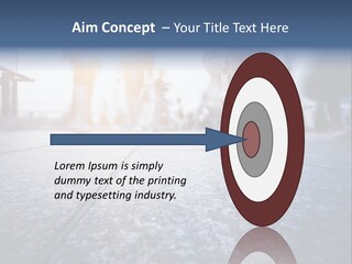 A Group Of People Walking Down A Sidewalk PowerPoint Template