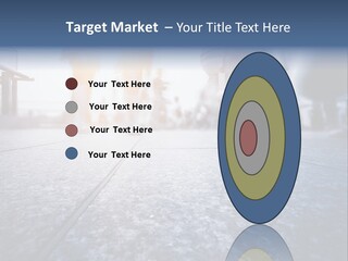 A Group Of People Walking Down A Sidewalk PowerPoint Template