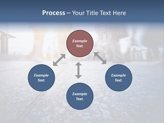 A Group Of People Walking Down A Sidewalk PowerPoint Template