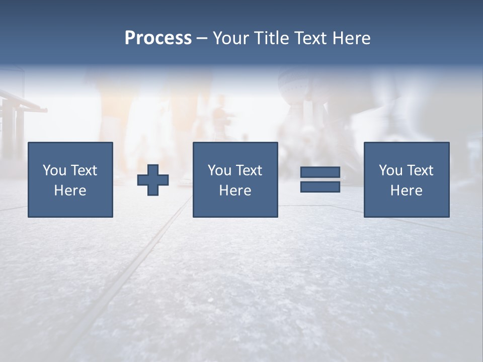A Group Of People Walking Down A Sidewalk PowerPoint Template