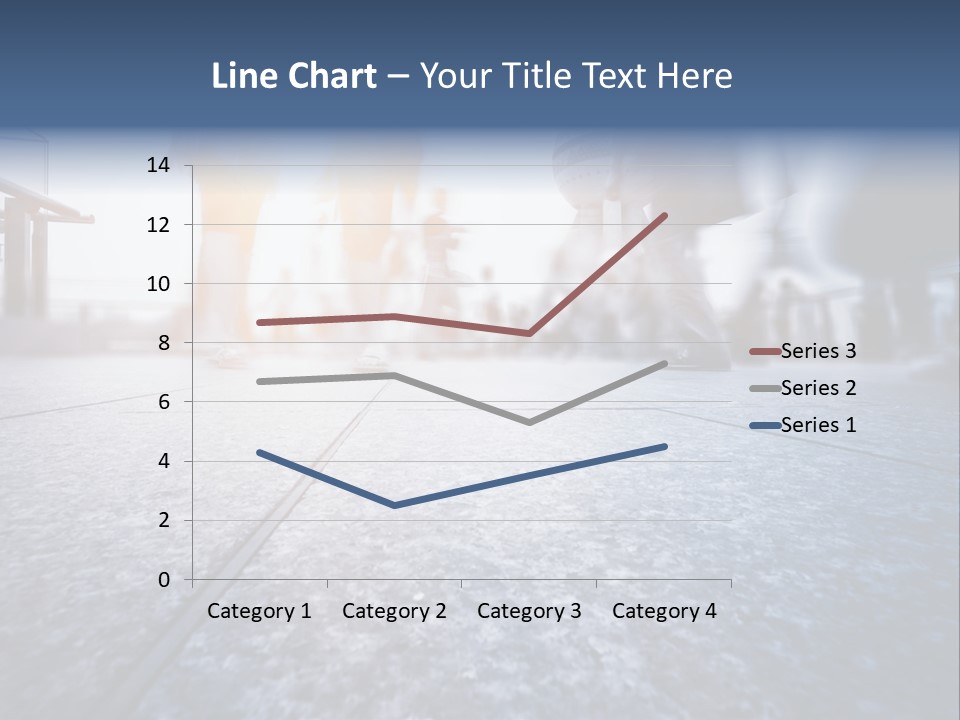 A Group Of People Walking Down A Sidewalk PowerPoint Template