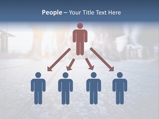 A Group Of People Walking Down A Sidewalk PowerPoint Template