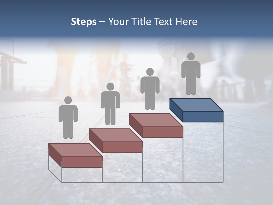 A Group Of People Walking Down A Sidewalk PowerPoint Template