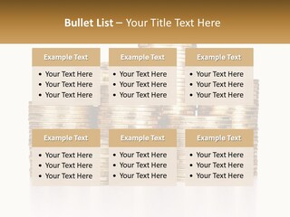 A Pile Of Gold Coins With A White Background PowerPoint Template