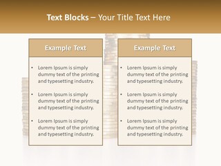 A Pile Of Gold Coins With A White Background PowerPoint Template