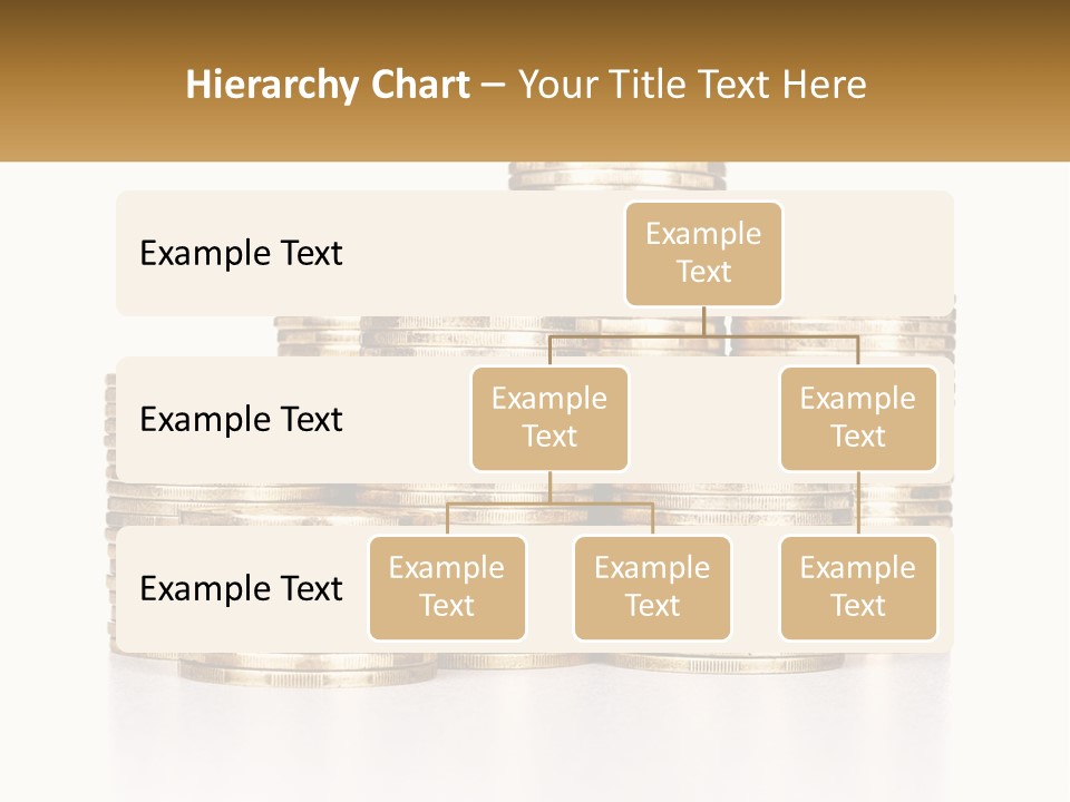 A Pile Of Gold Coins With A White Background PowerPoint Template