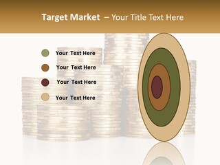 A Pile Of Gold Coins With A White Background PowerPoint Template
