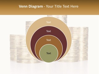 A Pile Of Gold Coins With A White Background PowerPoint Template