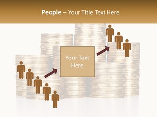 A Pile Of Gold Coins With A White Background PowerPoint Template
