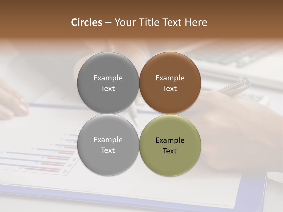 A Group Of People Sitting At A Table With A Laptop And Pen PowerPoint Template