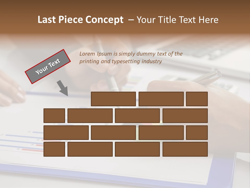 A Group Of People Sitting At A Table With A Laptop And Pen PowerPoint Template