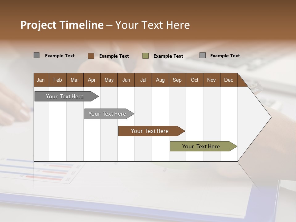 A Group Of People Sitting At A Table With A Laptop And Pen PowerPoint Template