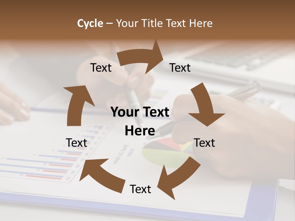 A Group Of People Sitting At A Table With A Laptop And Pen PowerPoint Template