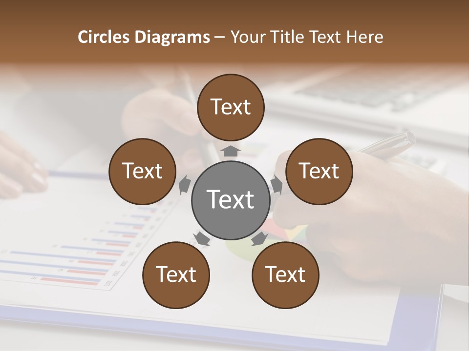 A Group Of People Sitting At A Table With A Laptop And Pen PowerPoint Template