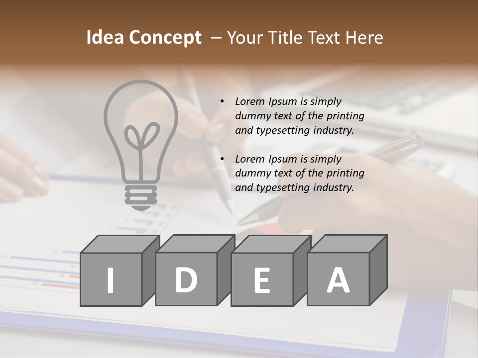 A Group Of People Sitting At A Table With A Laptop And Pen PowerPoint Template