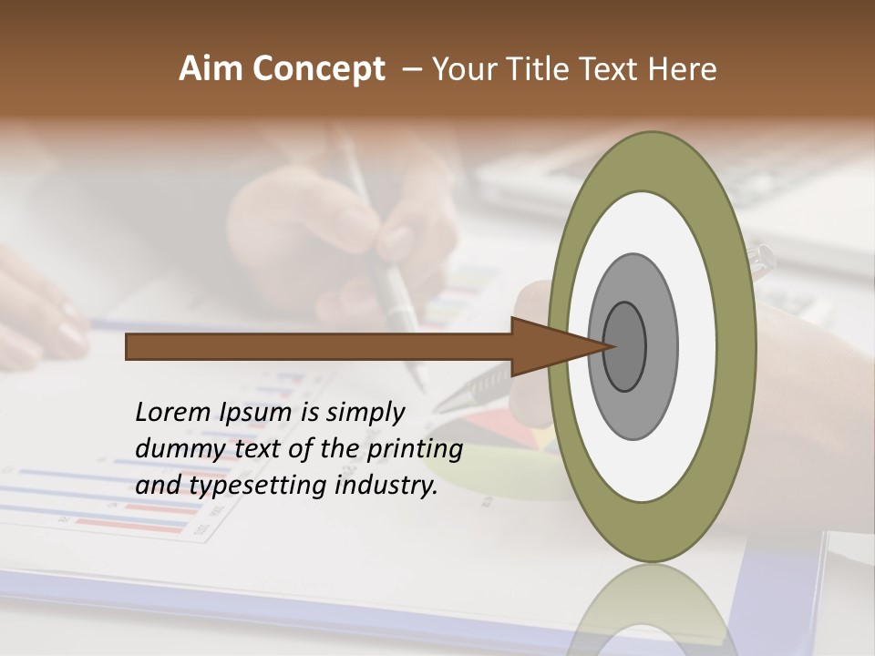 A Group Of People Sitting At A Table With A Laptop And Pen PowerPoint Template