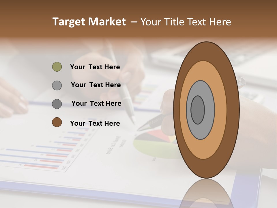 A Group Of People Sitting At A Table With A Laptop And Pen PowerPoint Template