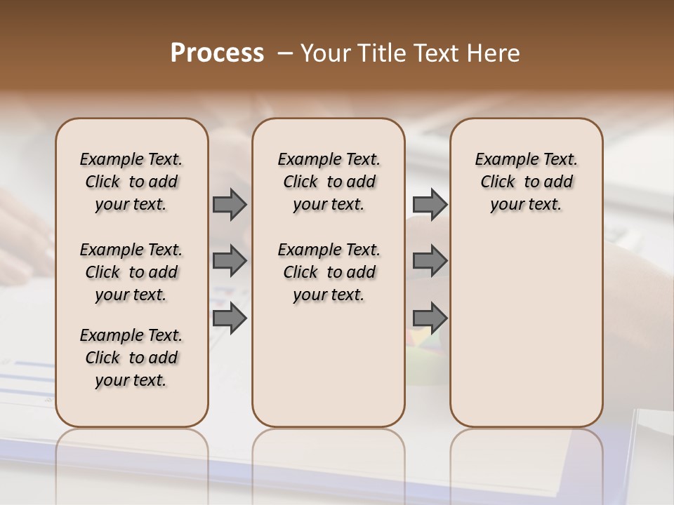 A Group Of People Sitting At A Table With A Laptop And Pen PowerPoint Template