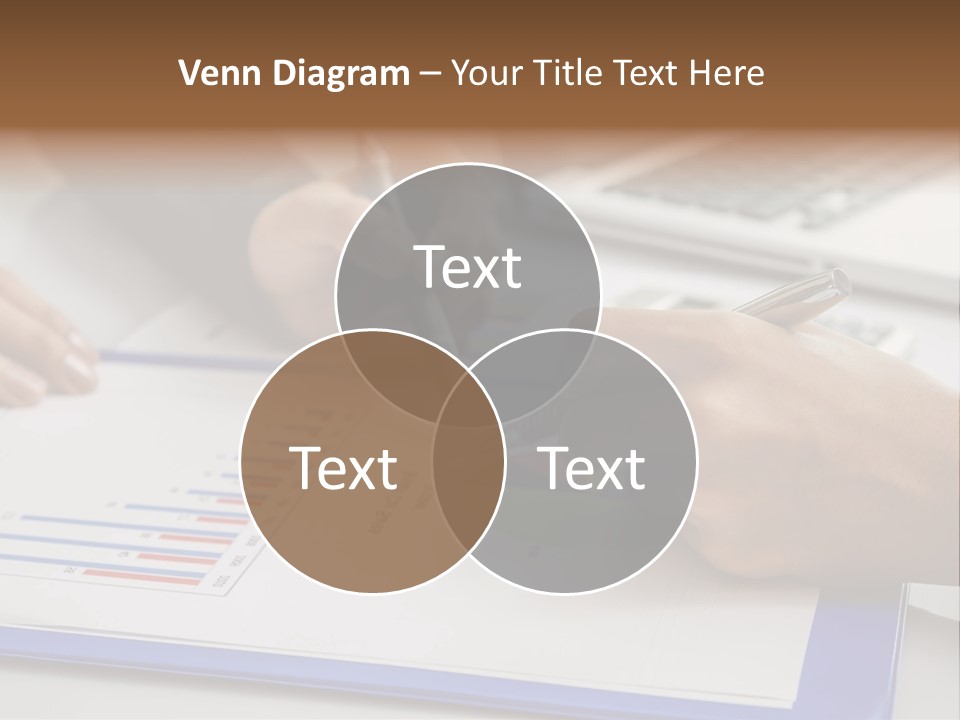 A Group Of People Sitting At A Table With A Laptop And Pen PowerPoint Template
