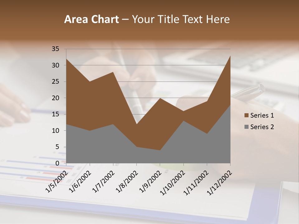 A Group Of People Sitting At A Table With A Laptop And Pen PowerPoint Template