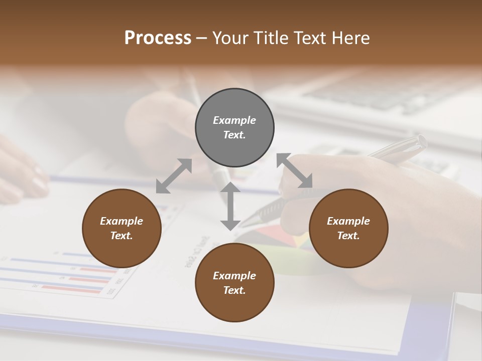 A Group Of People Sitting At A Table With A Laptop And Pen PowerPoint Template