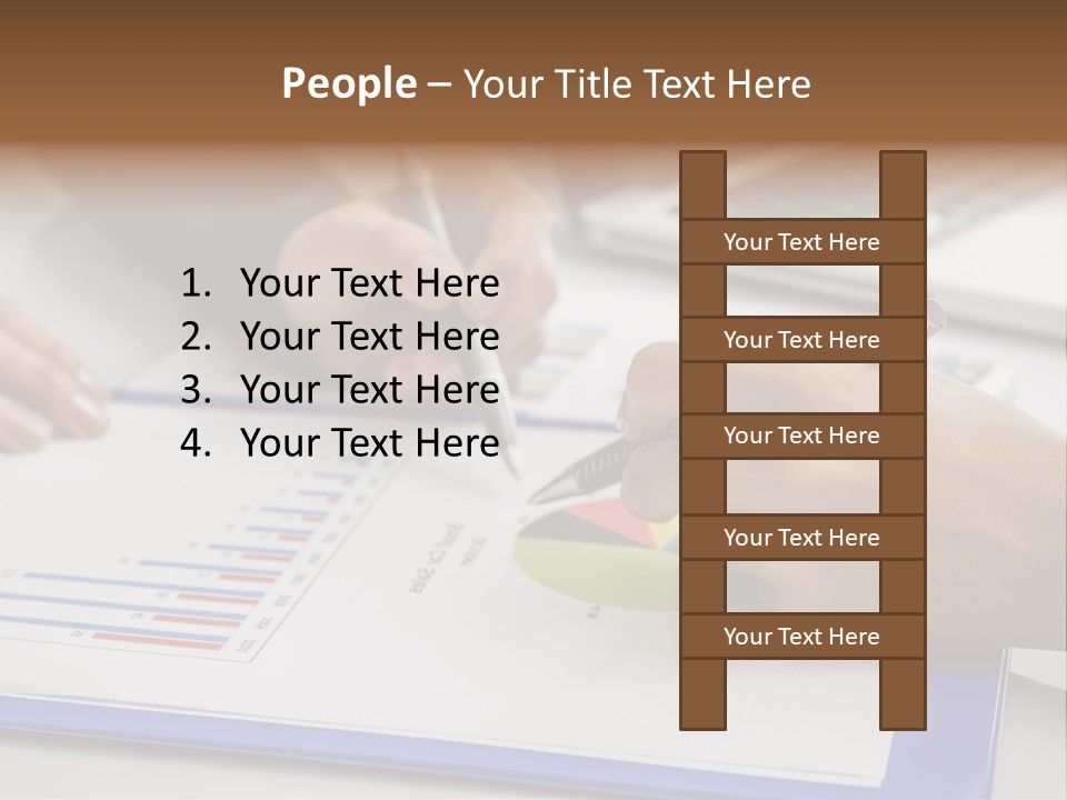 A Group Of People Sitting At A Table With A Laptop And Pen PowerPoint Template