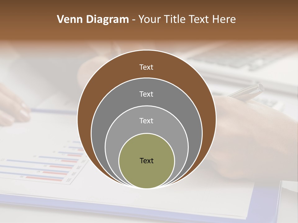 A Group Of People Sitting At A Table With A Laptop And Pen PowerPoint Template