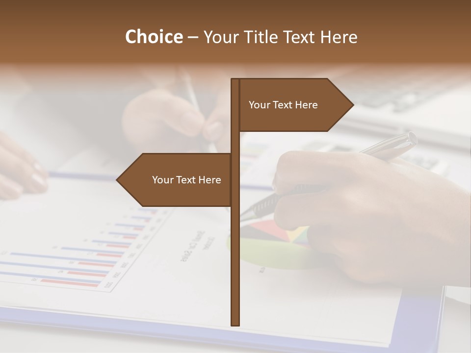 A Group Of People Sitting At A Table With A Laptop And Pen PowerPoint Template
