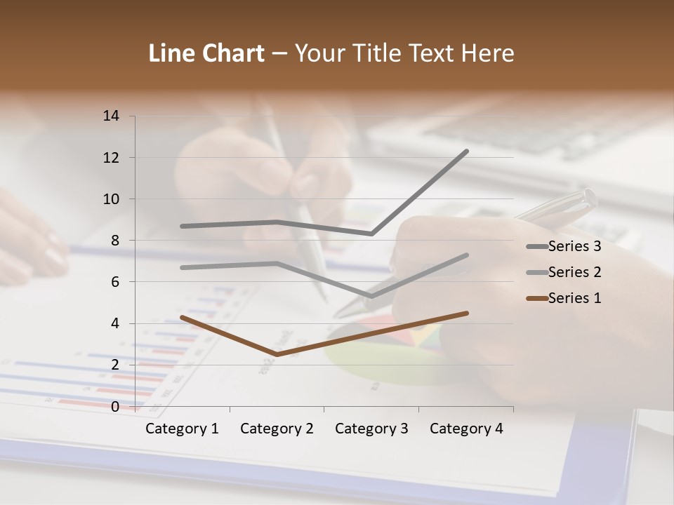 A Group Of People Sitting At A Table With A Laptop And Pen PowerPoint Template
