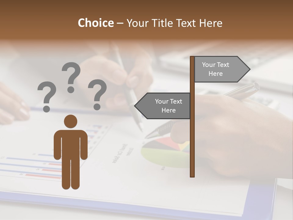 A Group Of People Sitting At A Table With A Laptop And Pen PowerPoint Template