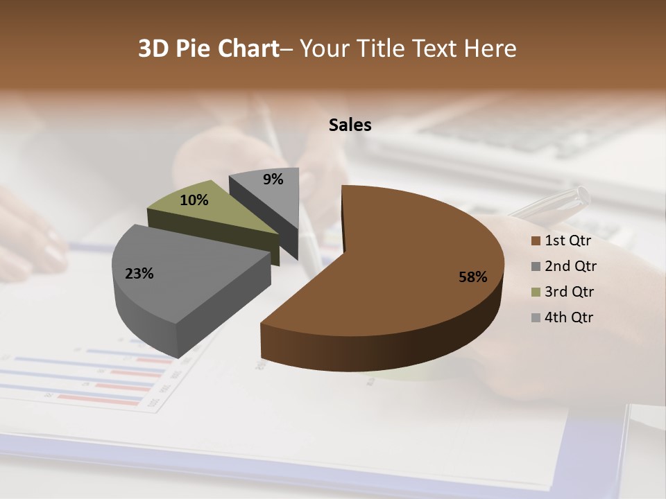 A Group Of People Sitting At A Table With A Laptop And Pen PowerPoint Template