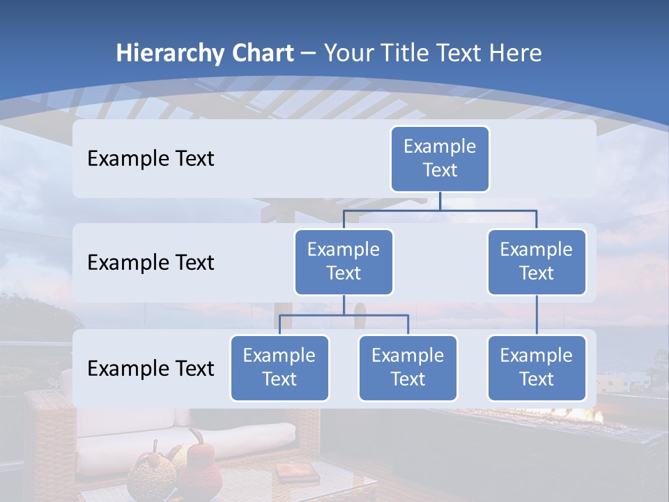 A Wooden Deck With A Fire Pit On It PowerPoint Template