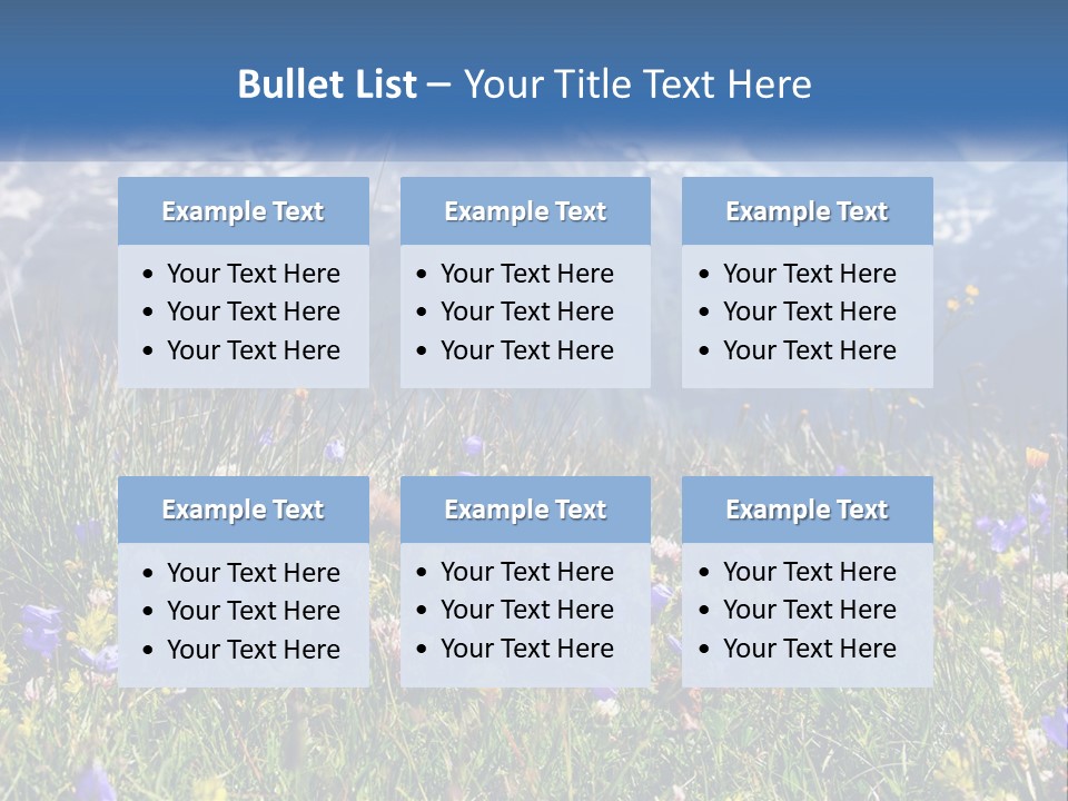 A Field Of Wildflowers With Mountains In The Background PowerPoint Template