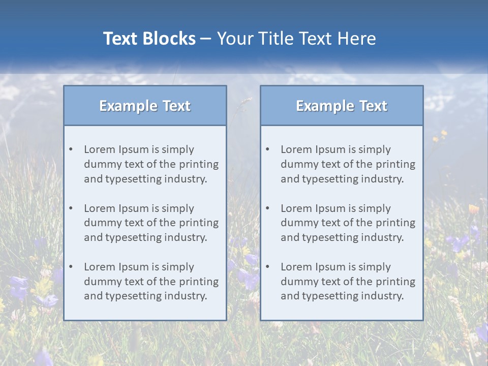 A Field Of Wildflowers With Mountains In The Background PowerPoint Template